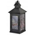 Thomas Kinkade "Here Comes Santa Claus" 13.5" LED Lantern